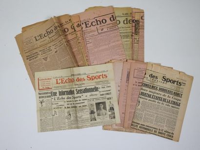null Journal : "L'Echo des Sports", 18 numéros de 1910 à mille neuf cent cinquante...