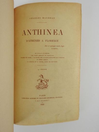 null JO Athènes 1896 : Livre Anthinea par Charles Maurras, un des rares journalistes...