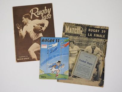 null Quatre titres : a) livre "le football-rugby" de J.Dedet, 1922, 74p, 14x11,5;...