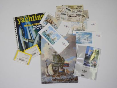 null Ensemble de 7 pièces :a) cahier du yachting 1979 spécial hydrofoils b) 1996...