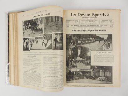 null La Revue Sportive, hebo. Reliure de 1902-1904, sans les jaquettes. Suivent "les...