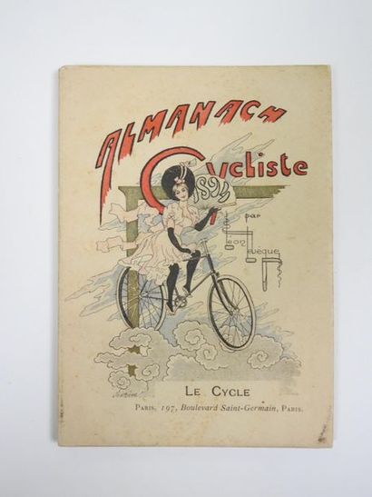 null Almanach cycliste du "Cycle" 1894, couverture de Léon Lebegue. Superbe, malgré...