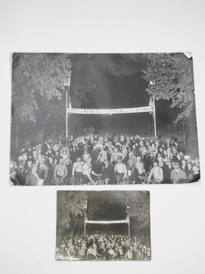 null Tour 1909. Photo originale (13x17) du départ de nuit à Grenoble. Un document...