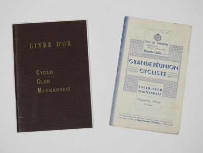 null Marmande. Deux pièce :a) programme du 7 juillet 1935, vélodrome Paul Bourrillon,...