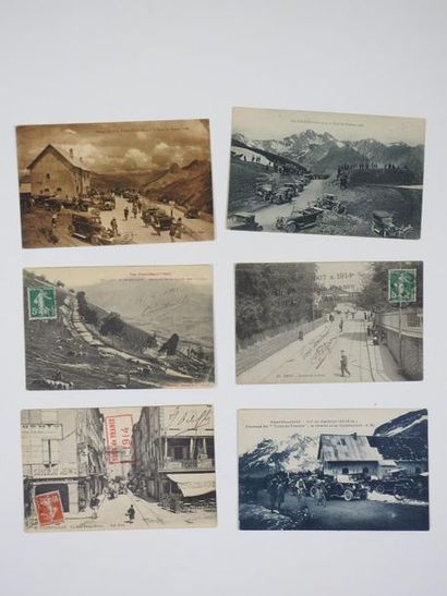 null Tour de France. Six cpa dont 3 photos du Tour et 3 autour :a) Allos 1926, 2...