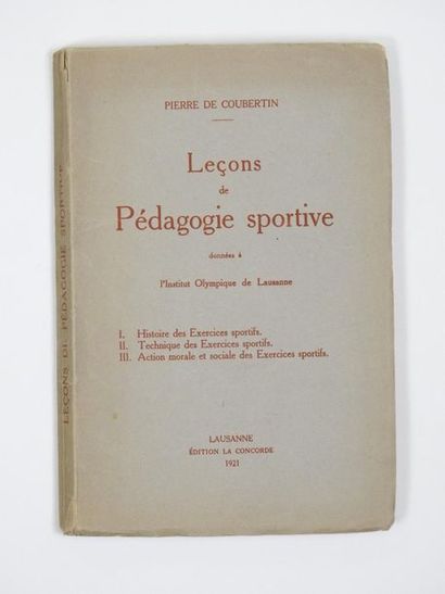 null Livre/Pierre de Coubertin. "Leçons de Pédagogie Sportive données à l'Institut...