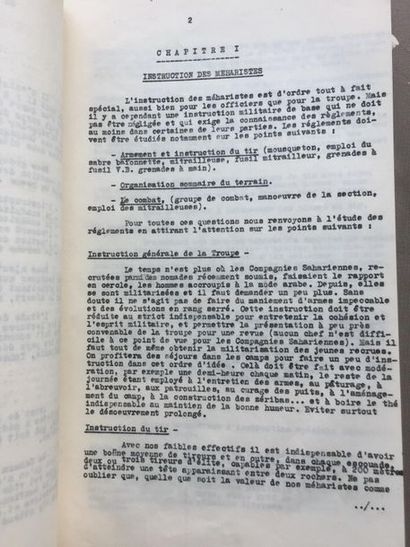 null ALGERIE (Guerre d') - Réunion de rares documents: 1/Directives de police du...