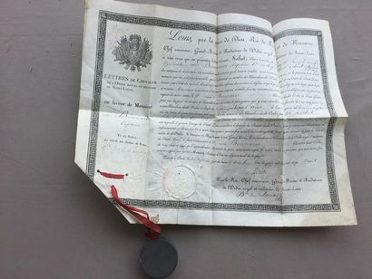 null LOUIS XVIII - Nomination de Chevalier dans l'Ordre Royal et Militaire de Saint-Louis,...