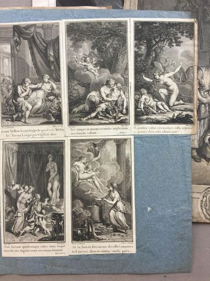 null ESTAMPES: Réunion de 10 gravures des XVIIIe ou XIXe siècle, formats et états...