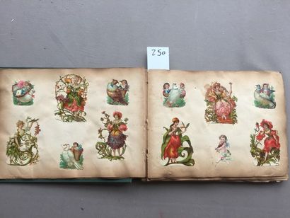 null Découpis - Album grand in-8 oblong toile verte éditeur (21 x 27 cm) contenant...