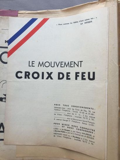 null CROIX de FEU: Réunion de nombreux numéros du journal dirigé par le Colonel de...