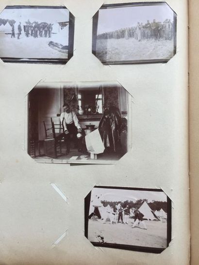 null MILITARIA - Album de photographies originales montées dans un album de cartes...
