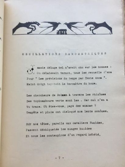 null André ASSEMAT: Selected works. Les Nouvelles editions de creuse, 1931. Booklet...