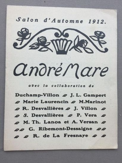 null Art Deco: Brochure presenting the Salon d'Automne 1912. 4-fold stapled brochure....