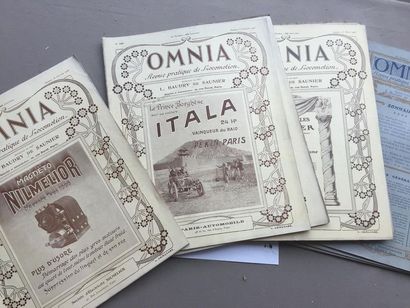 null LOCOMOTION: Fort lot de 13 numéros de la revue "OMNIA" , couverture ill. par...