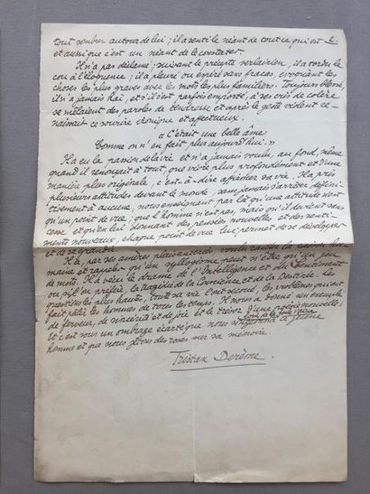null Tristan DEREME: Autograph manuscripts of two texts published in "les Ecrivains...