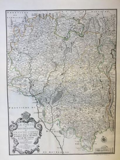 null Franche-Comté: Nicolas de Fer: Le Comté de Bourgogne dit Franche-Comté divisé...