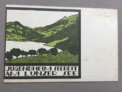null HEURERGER (Félix): Rare carte lithographiée: "Jugendheim Seereit am Lunzer See"....