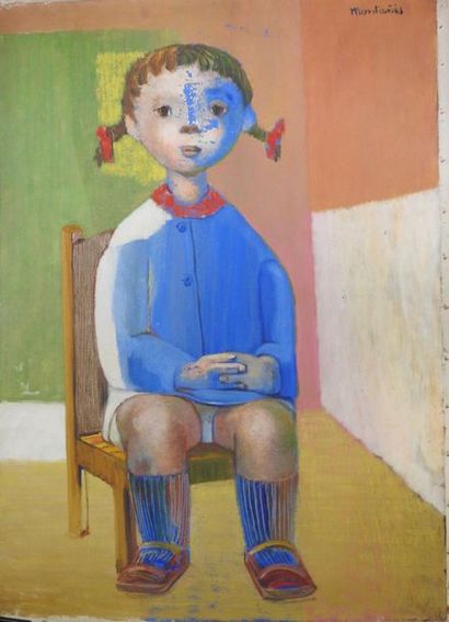 null Jose Montanes (né en 1918)

Portrait d’une petite fille sur une chaise

Huile...