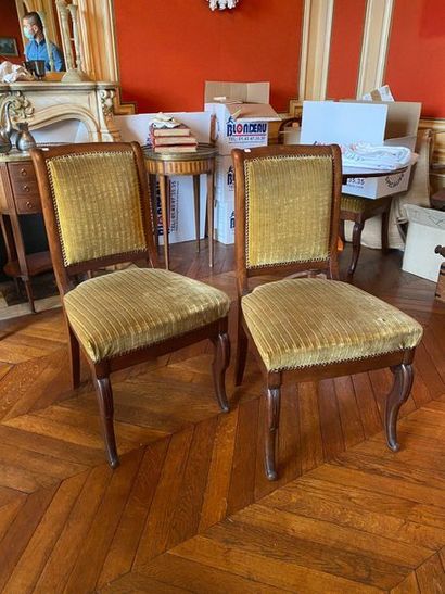 null Paire de chaises en acajou et placage d’acajou

XIX siècle

H 89 cm
