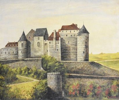 null Saul Billault ? (XX°)

Vue du château de Dieppe

Huile sur toile signée en bas...