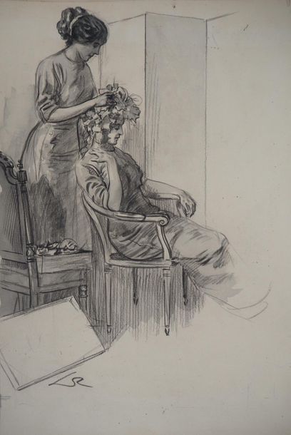 Almery LOBEL-RICHE Alméry LOBEL-RICHE (1880-1950)

Chez la coiffeuse, c. 1920



Dessin...