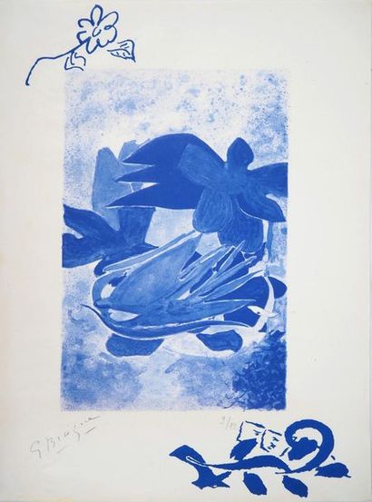 Georges Braque Georges Braque (1882-1963)

Feuilles et fleurs bleues, 1955



Lithographie...