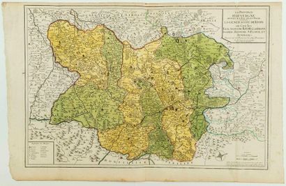null - MAP of 1715: "THE PROVINCE OF AUVERGNE divided into Upper and Lower, the Generality...