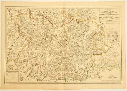 null - CARTE de 1715: «LA PROVINCE D'AUVERGNE divisée en Haute et Basse. La Généralité...