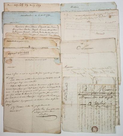 null - LOT. TARN-AND-GARONNE. AVEYRON. 1759. Correspondence addressed to Mr BRU Notary...