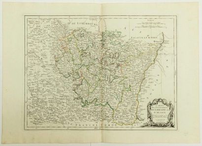 null - MAP of 1777: "Map of the Governments of LORRAINE and ALSACE; Projected and...