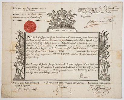 null - CHOISEUL-STAINVILLE Marshal of France. Regiment of the GRENADIERS ROYAUX de...