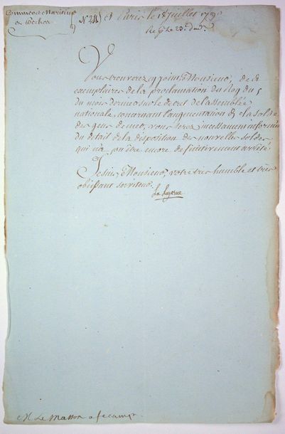 null - César Henri de LA LUZERNE [1737-1799] Lieutenant Général des Armées, Gouverneur...
