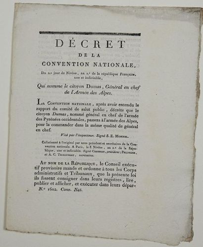 null - Général Alexandre DUMAS, Père du Romancier (Saint-Domingue 1762 - Villers-Cotterêts...