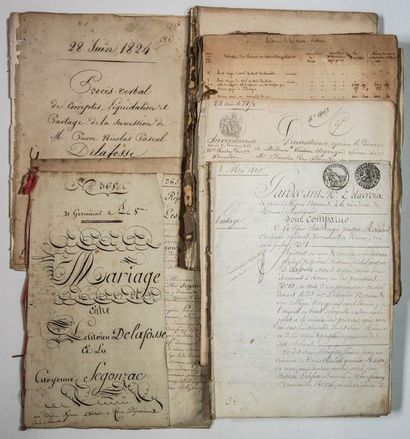 null - PARIS. Family DELAFOSSE Former Infantry Captain. 14 Documents including 2...