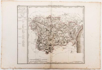 null - Map of the Department of AUDE, decreed on January 29, 1790 by the National...