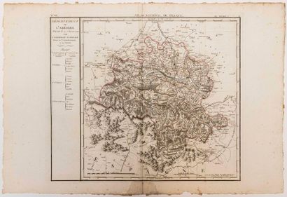 null - Map of the Department of ARIÈGE, decreed on January 27, 1790 by the National...