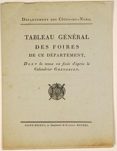 null - NORTH SIDE - "GENERAL TABLE OF NIGHTHOUSES of this Department, to be held...