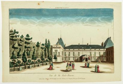null - Optical View XVIIIth: "View of the MALMAISON" with Napoleon in the foreground....