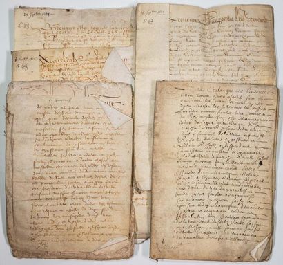 null - LOIRET. Bailiwick and Châtellenie of LORRIS in Gâtinais. 6 Forts notebooks...