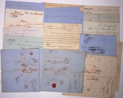 null - NANTES (44). BRAZIL, RUSSIA... 19 Letters and coins, foreign and French, from...