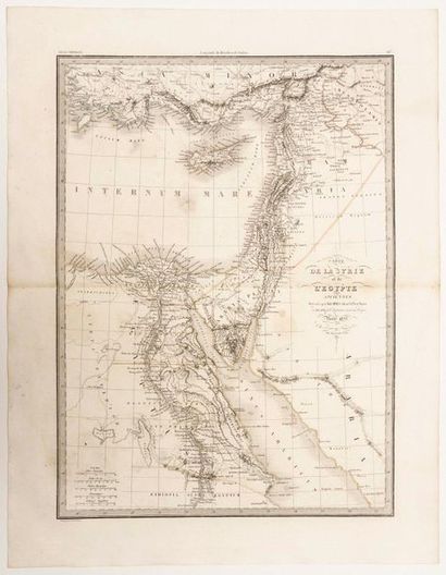null - Map of SYRIA and OLD EGYPT drawn by Mr. LAPIE Lieutenant-Colonel. Paris 1833....
