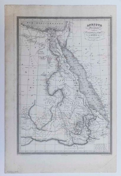 null - Map of SYRIA and OLD EGYPT drawn by Mr. LAPIE Lieutenant-Colonel. Paris 1833....