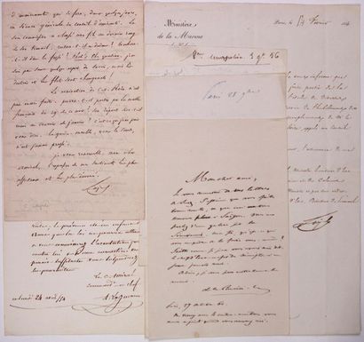 null - MARINE. EXPÉDITION DE CHINE. 5 Lettres A.S. et 1 L.S.; 1854-1862, à l'Amiral...