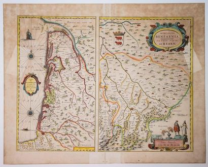 - 17th century map BORDELAIS. THE MEDOC....