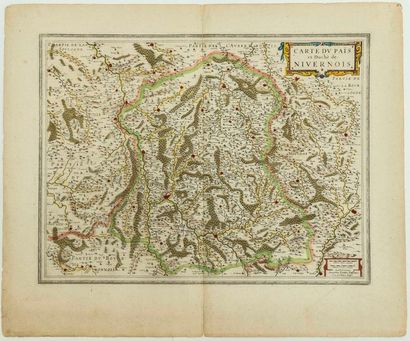 null - 17th century map THE DUCHY OF NEVERS." Map of the Païs and Duchy of Nivernois"...