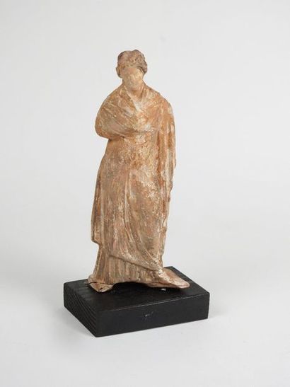 null Statuette of tanagerian type.terracotta Hellenistic style.probably a romantic...