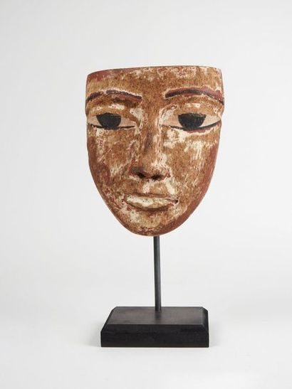 null Mask.carved wood with polychrome remains.
In the state..Late Period.
665-332...