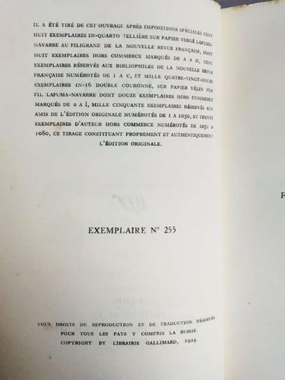 GIDE André Incidences. Edition Originale exemplaire n° 255



Édition originale numérotée...