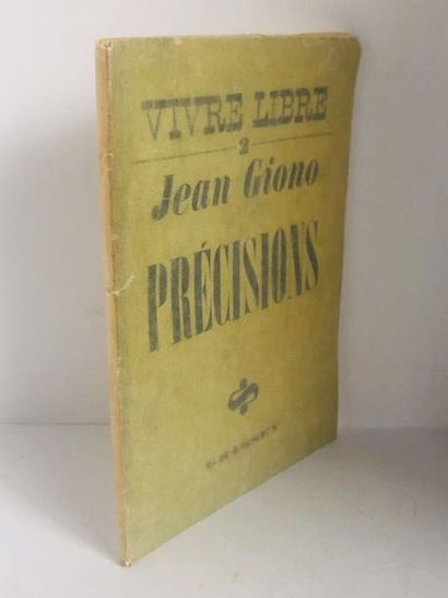 GIONO Jean Vivre Libre II - Précisions . Un texte de Jean Giono et son rapport avec...